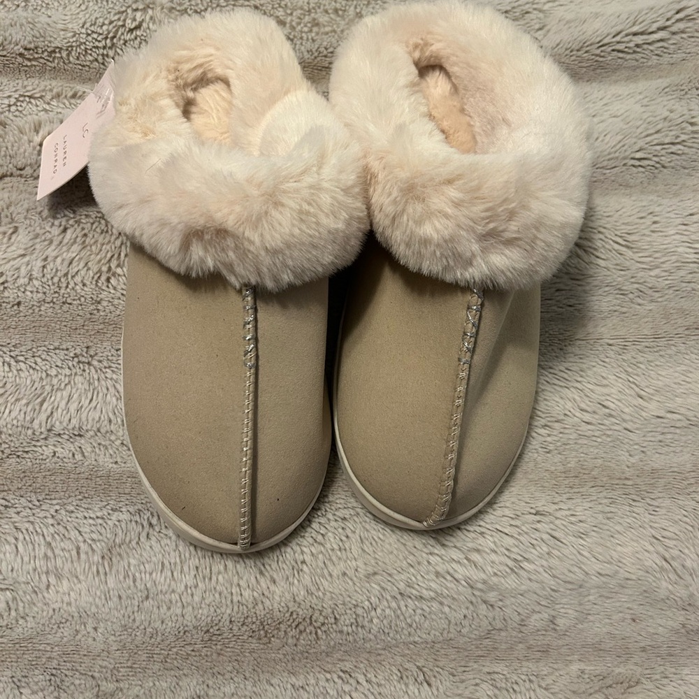 Lauren Conrad Fur-Lined Women's Slippers